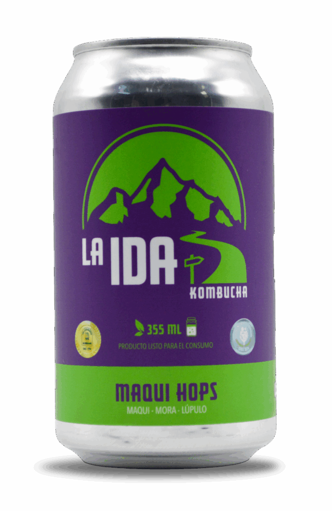 Kombucha Maqui Hops con maqui chileno sin alcohol - La Ida Kombucha