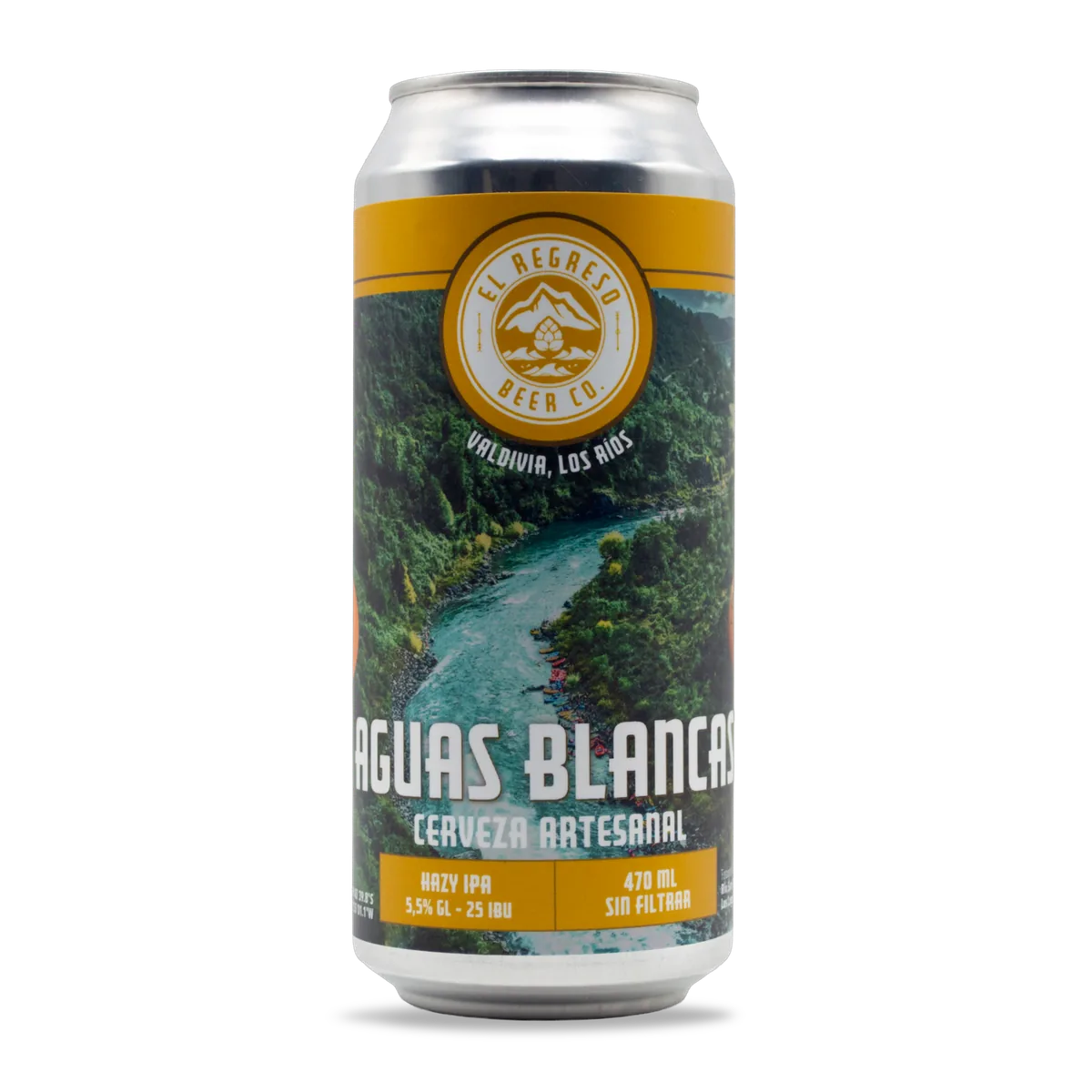 Cerveza Aguas Blancas Hazy IPA 4.8% - El Regreso Beer Valdivia