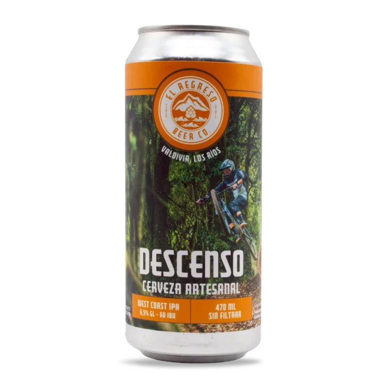 Cerveza Descenso West Coast IPA 6.5% IBU 60 - El Regreso Beer