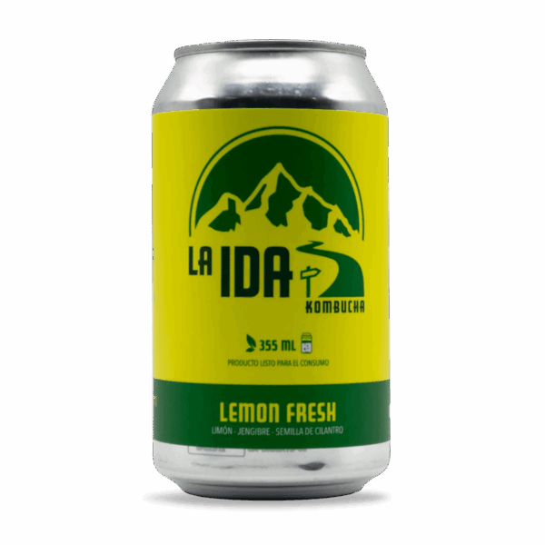 Kombucha Lemon Fresh limón artesanal sin alcohol - La Ida Kombucha