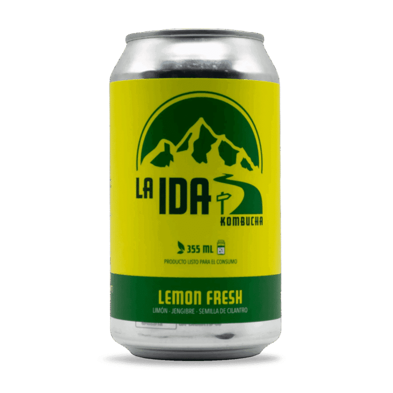 Kombucha Lemon Fresh limón artesanal sin alcohol - La Ida Kombucha