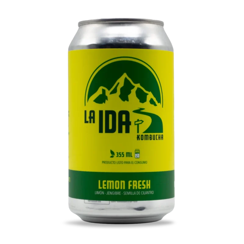 Kombucha Lemon Fresh limón artesanal sin alcohol - La Ida Kombucha