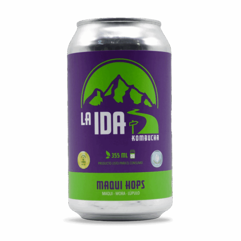 Kombucha Maqui Hops con maqui chileno sin alcohol - La Ida Kombucha