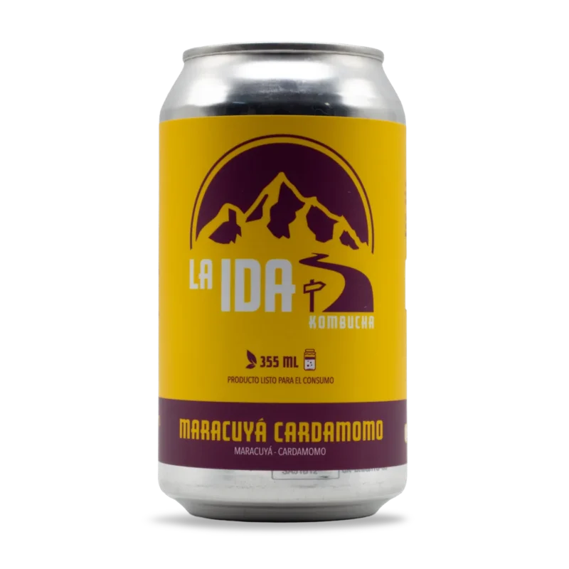 Kombucha Maracuyá Cardamomo sin alcohol - La Ida Kombucha Valdivia