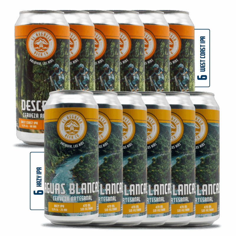 Pack Hop Head 12 cervezas IPA artesanales El Regreso Beer